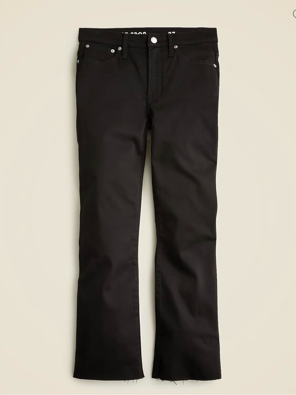 J. Crew 9" demi-boot crop jean in Stay Black wash